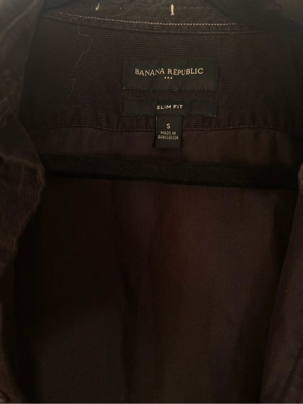 Banana Republic Slim Fit Corduroy Shirt in Dark Brown 0006